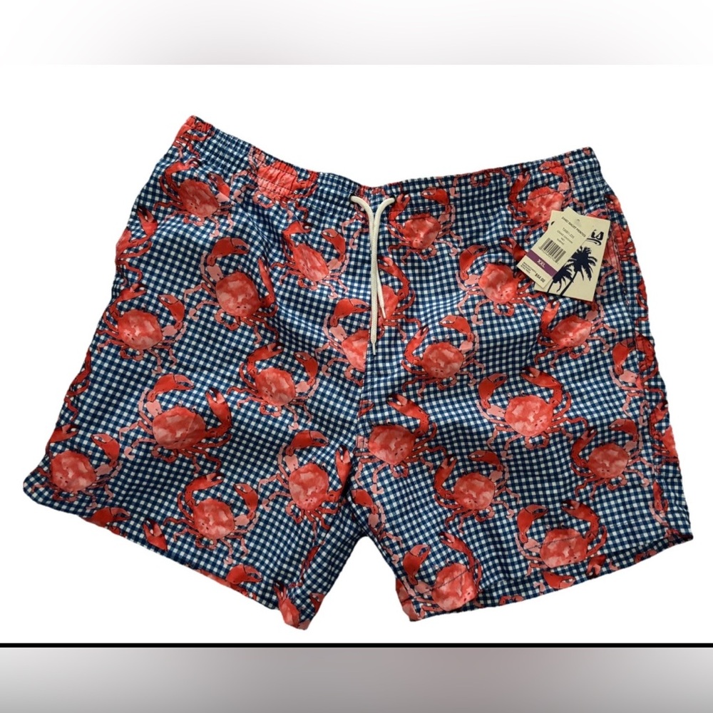 Trunks Surf & Swim Co Crab Gingham sand swim shorts Men’s Size XXL